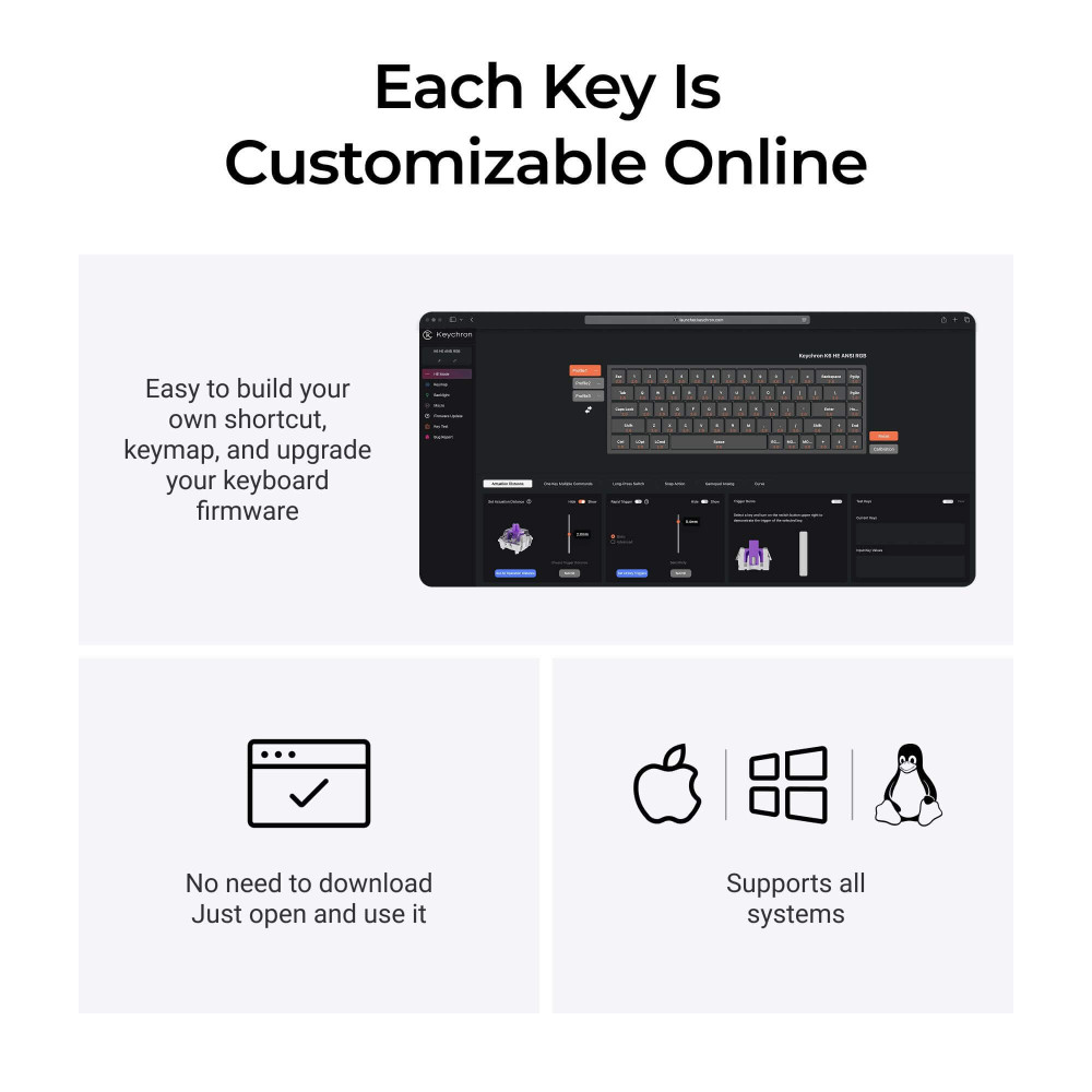Keychron K6 HE Black Special Edition clavier magnétique de jeu