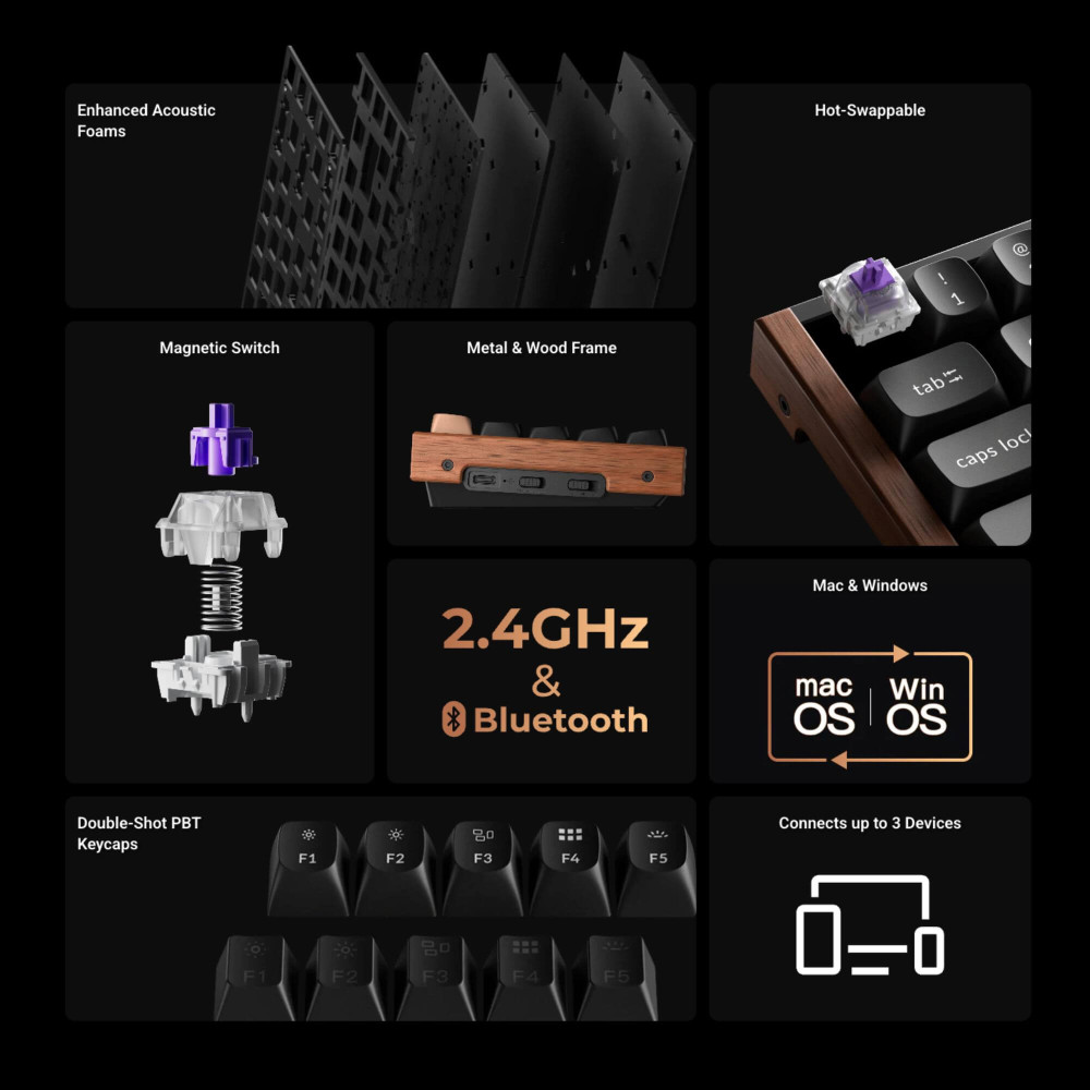 Keychron K6 HE Black Special Edition clavier magnétique de jeu
