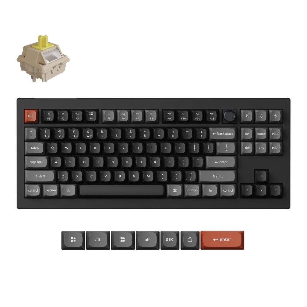 Keychron V3 Ultra 8K Black Banana Switch (US) w/Knob