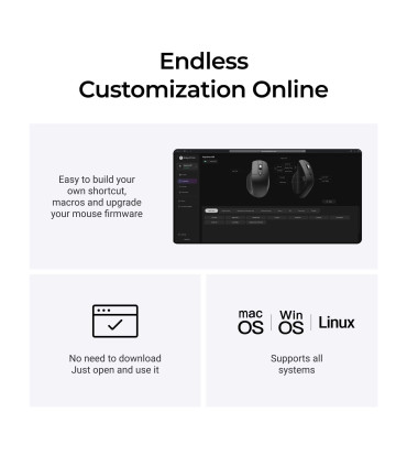 Keychron M6 Wireless 8K Mouse Black | PixArt 3950 & 8000 Hz