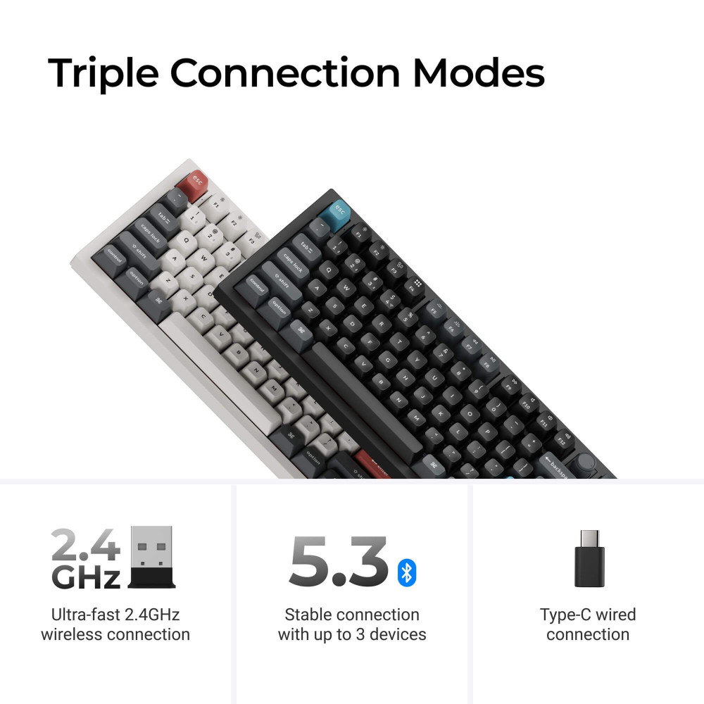 Keychron Q3 Ultra 8K Wireless ANSI-US mit Silk POM Red Switch