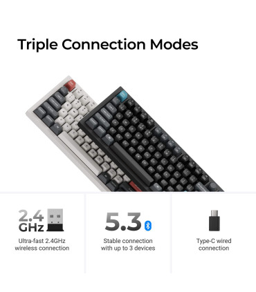 Keychron Q3 Ultra 8K Wireless ANSI-US mit Silk POM Red Switch
