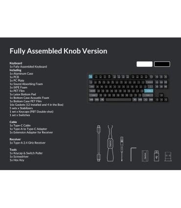 Keychron Q3 Ultra 8K sans fil ANSI-US avec interrupteur Silk POM Banana
