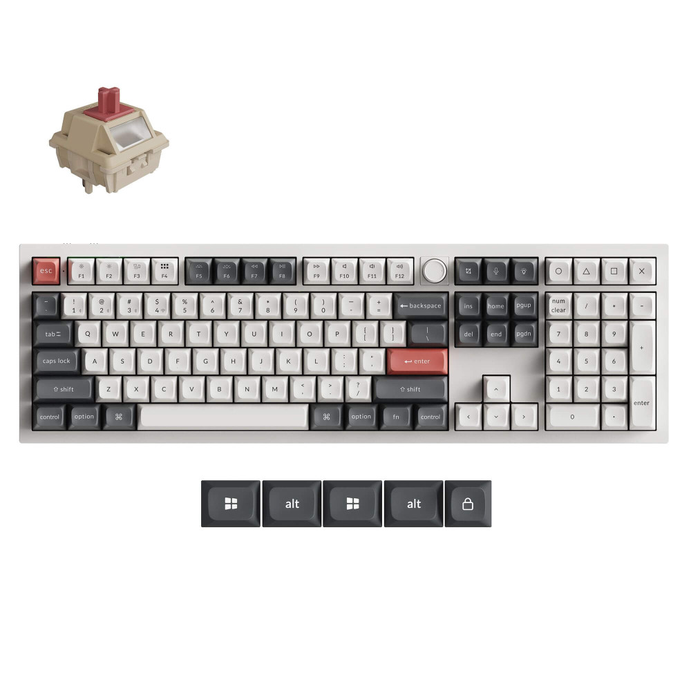 Keychron Q6 Ultra White QMK Red Switch (US) Knob