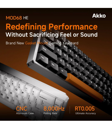 AKKO MOD68-HE Clavier de jeu ANSI Spark filaire 8000Hz