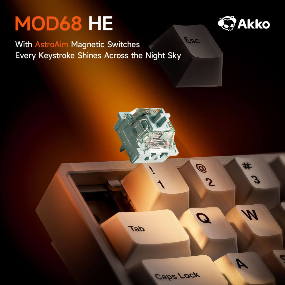 AKKO MOD68-HE Clavier de jeu ANSI Spark filaire 8000Hz