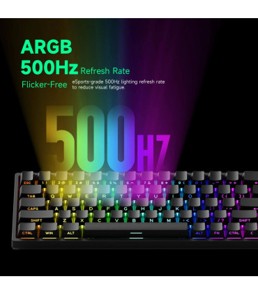 MONSGEEK FUN68 HE-ST Wired Black 8K Hall Effect Gaming Keyboard
