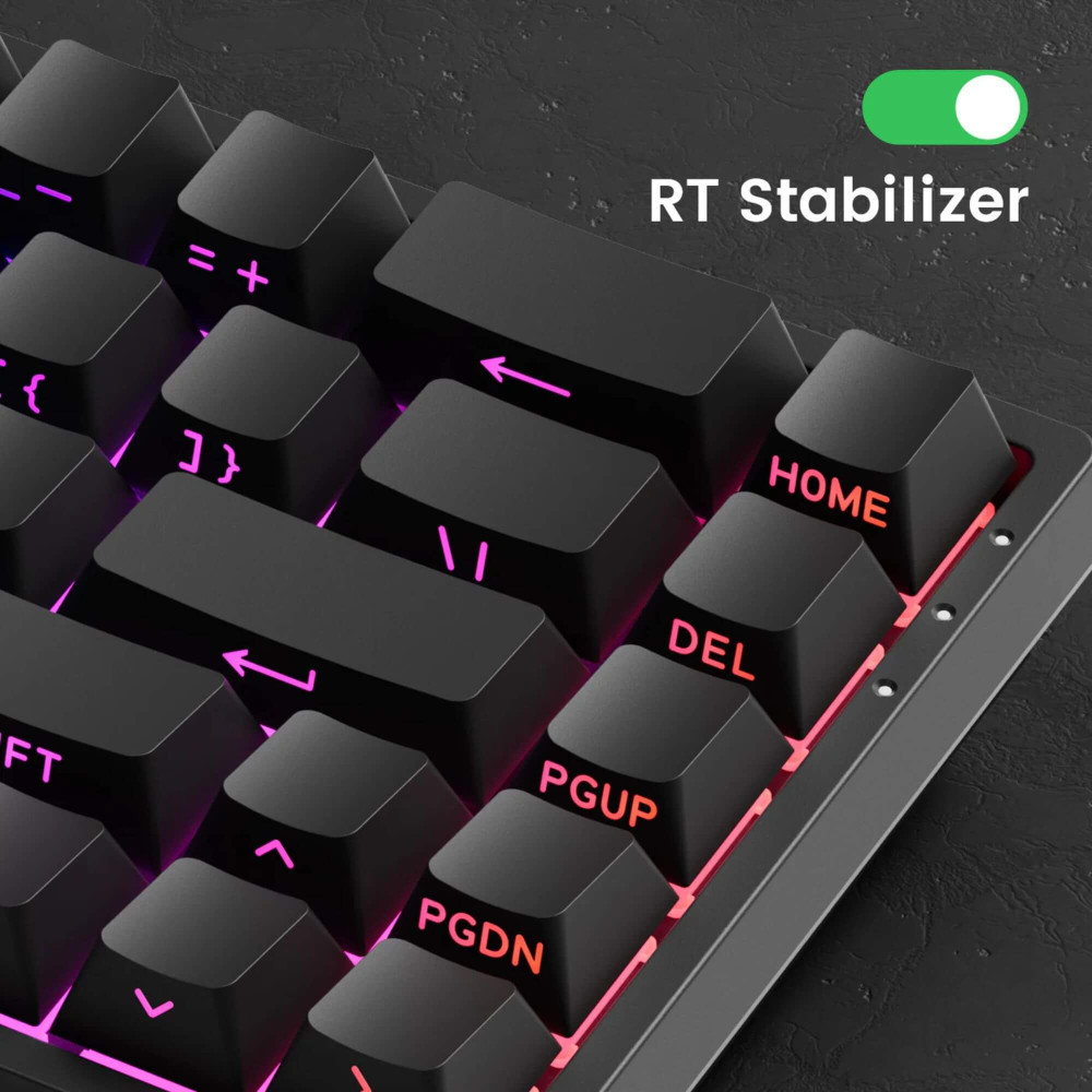 Clavier de jeu MONSGEEK FUN68 HE-ST filaire noir 8K à effet Hall