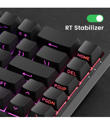 MONSGEEK FUN68 HE-ST Wired Black 8K Hall Effect Gaming Keyboard