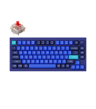 Keychron Q1 Blue QMK Red Switch (ANSI) avec bouton