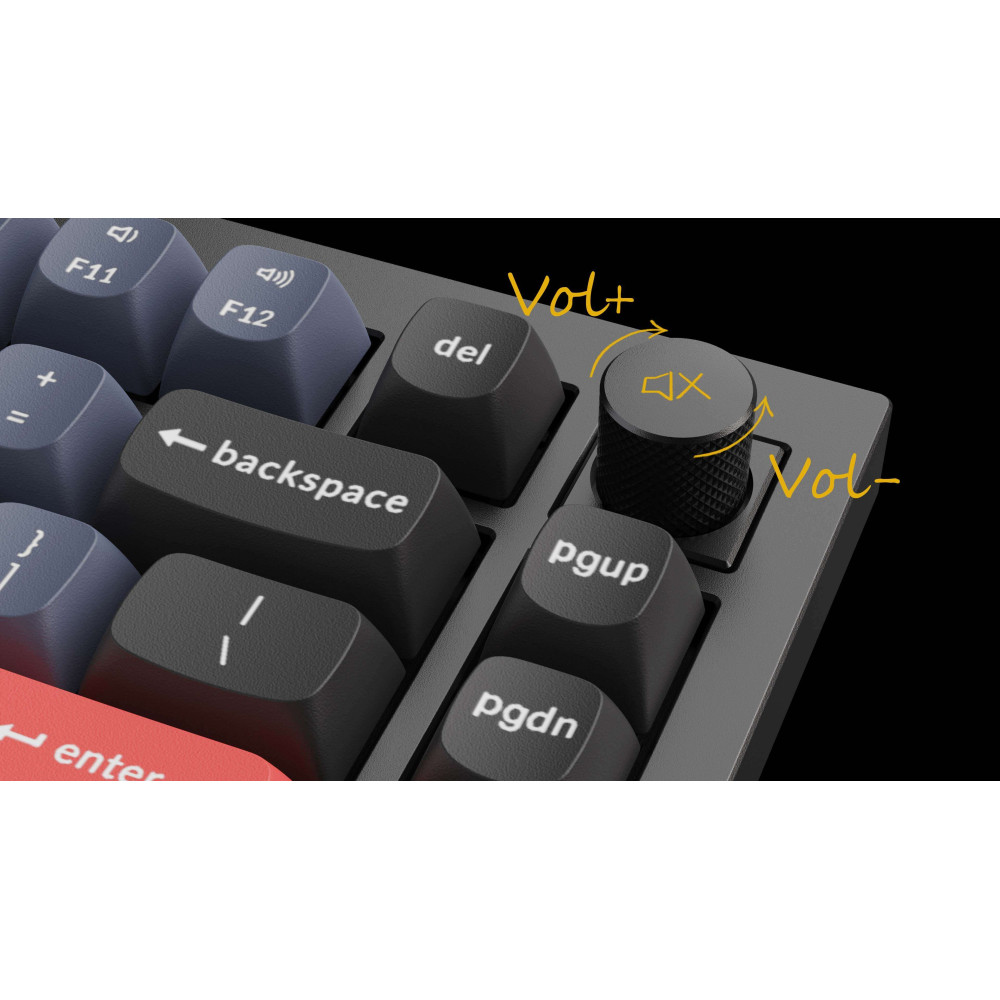 Keychron Q1 Blue QMK Red Switch (ANSI) avec bouton