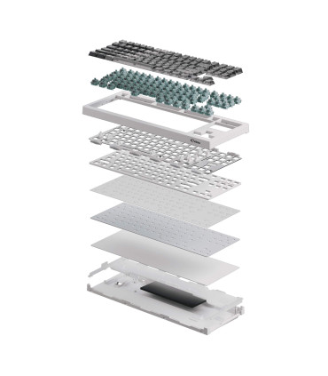 AKKO 5087 V3-HE sans fil ANSI – Clavier à effet Hall 8000 Hz blanc
