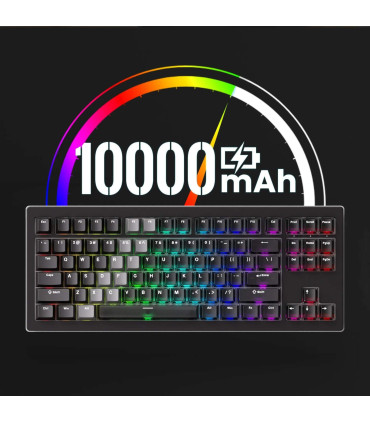 AKKO 5087 V3-HE sans fil ANSI – Clavier à effet Hall 8000 Hz blanc