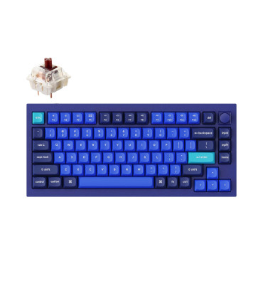 Keychron Q1 Blue QMK Brown Switch (ANSI) avec bouton