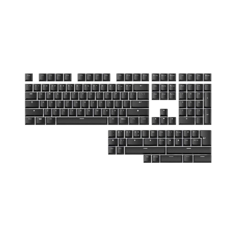 Wooting Double Shot PBT Keycaps ANSI/UK-ISO Black | studioCTRL