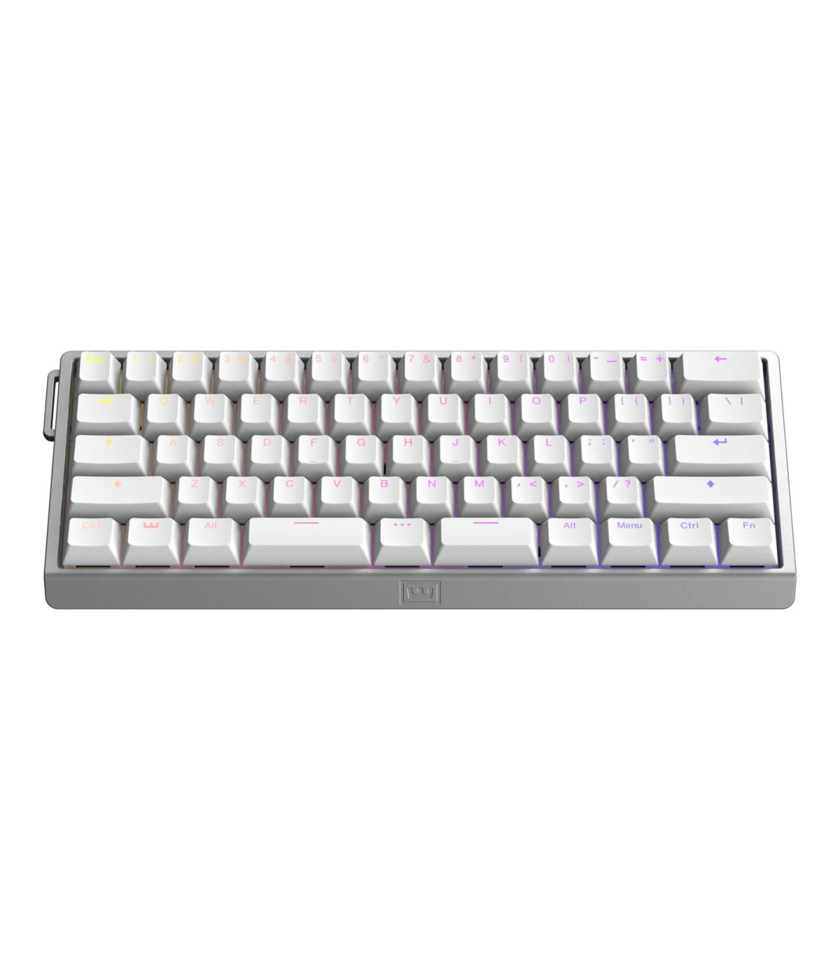 Wooting 60U v2 Aluminum Silver ANSI Split Spacebar | 8K