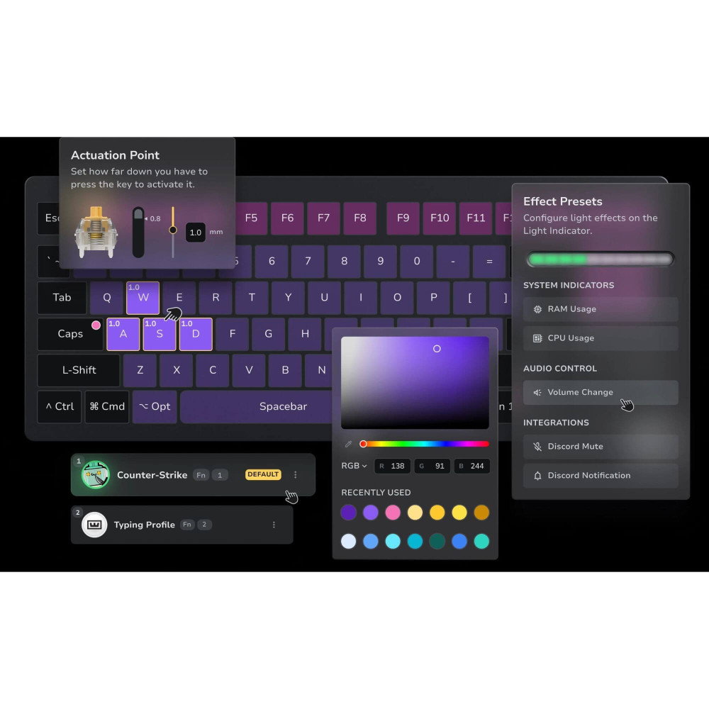 Wooting 60HE v2 Plastic ANSI | 8K Hall Effect Gaming Tastatur