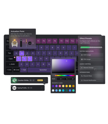 Wooting 60HE US-ANSI Linear60 – Rapid Trigger Gaming Tastatur