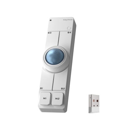 Keychron Nape Pro Wireless Trackball Mouse White | studioCTRL