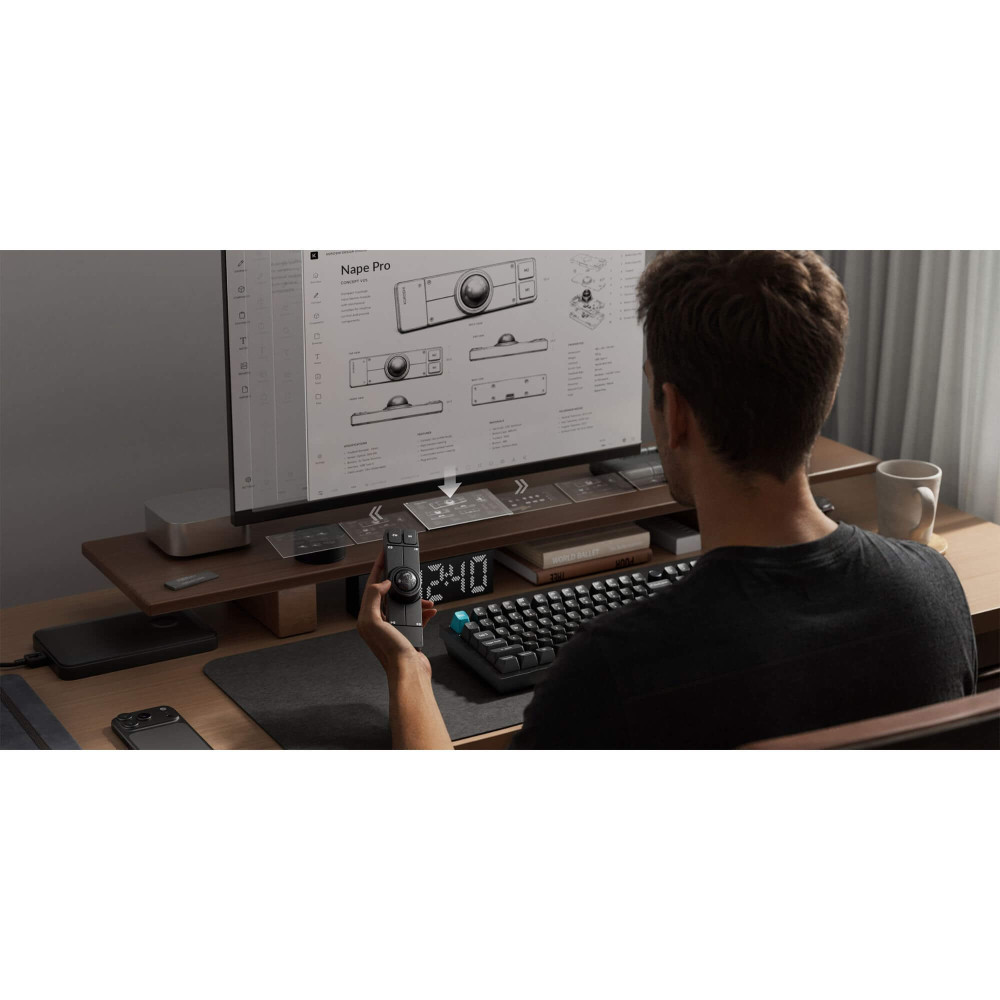 Keychron Nape Pro Trackball sans fil Souris noire | studioCTRL