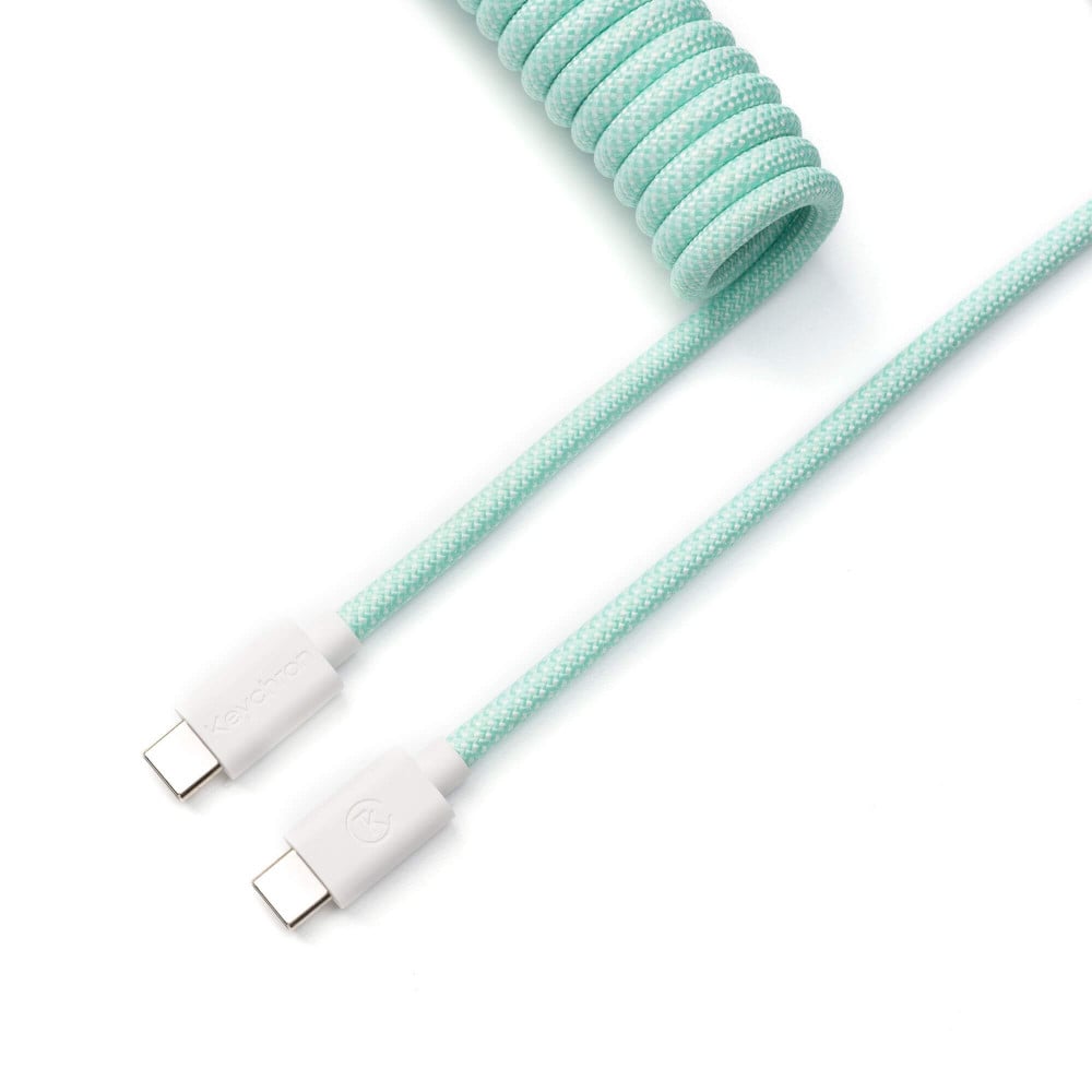 Keychron Câble Aviator enroulé 8K - Connecteur droit - Mint