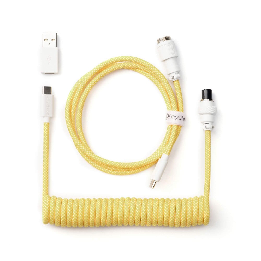 Keychron Coiled Aviator Cable 8K Yellow | studioCTRL