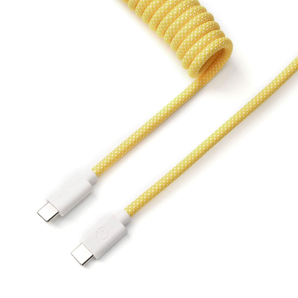 Keychron Coiled Aviator Cable 8K - Straight Connector - Yellow