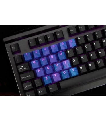 Tai-Hao 18-Key Rubber Keycap Set Neon Pink