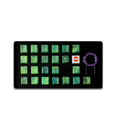 Tai-Hao Ensemble de capuchon de clé en caoutchouc 18 touches rose fluo
