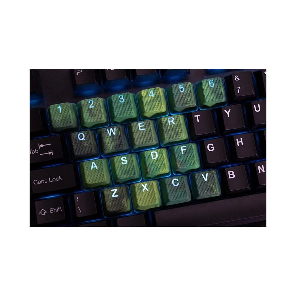 Tai-Hao Ensemble de capuchon de clé en caoutchouc 18 touches rose fluo