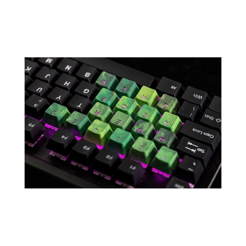 Tai-Hao Ensemble de capuchon de clé en caoutchouc 18 touches rose fluo