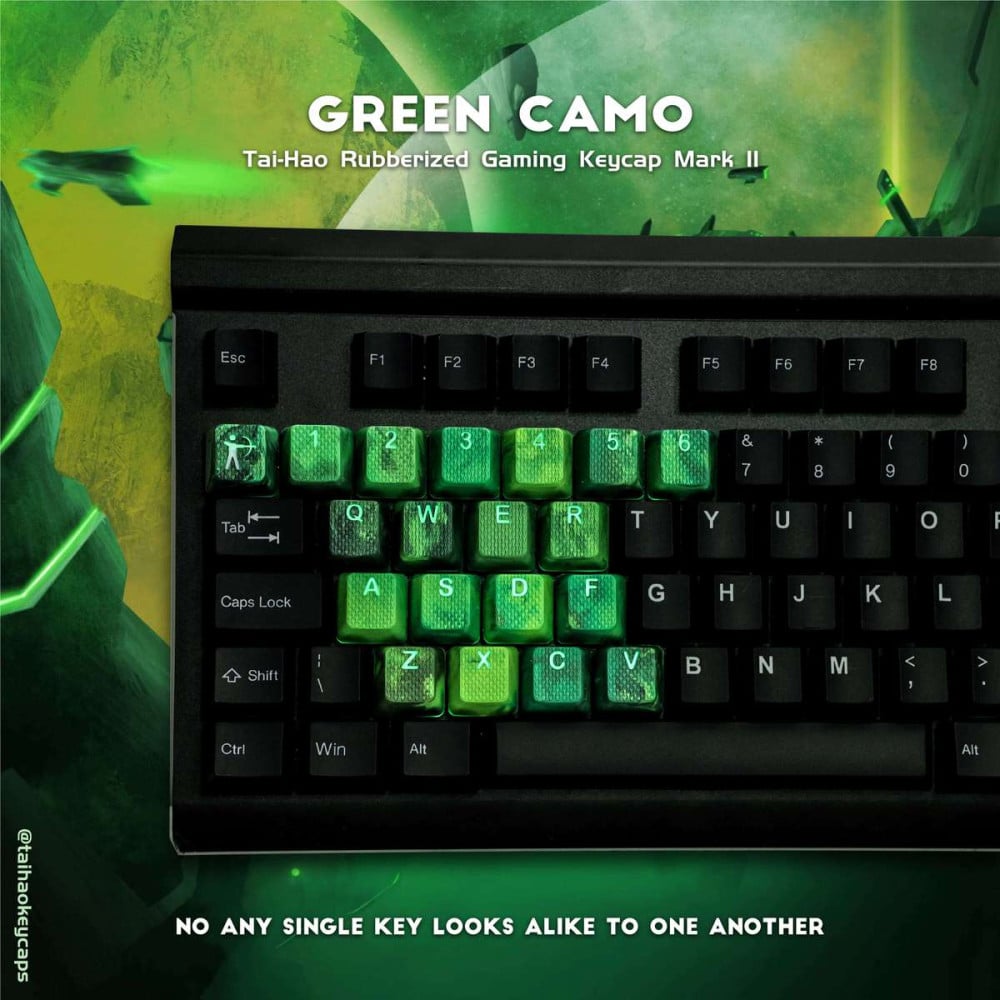 Tai-Hao Ensemble de capuchon de clé en caoutchouc 18 touches rose fluo