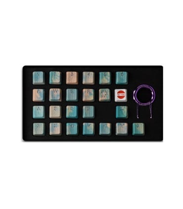 Tai-Hao 18-Key Rubber Keycap Set Neon Pink