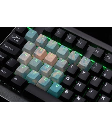 Tai-Hao 18-Key Rubber Keycap Set Neon Pink