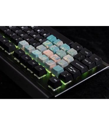 Tai-Hao 18-Key Rubber Keycap Set Neon Pink