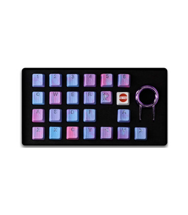 Tai-Hao Ensemble de capuchon de clé en caoutchouc 18 touches rose fluo