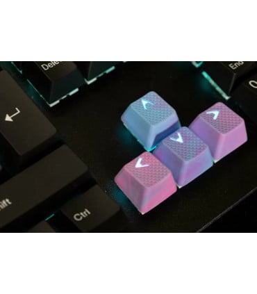Tai-Hao 18-Key Rubber Keycap Set Neon Pink