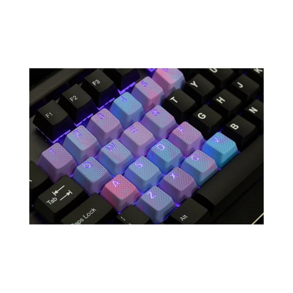 Tai-Hao 18-Key Rubber Keycap Set Neon Pink