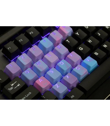 Tai-Hao 18-Key Rubber Keycap Set Neon Pink