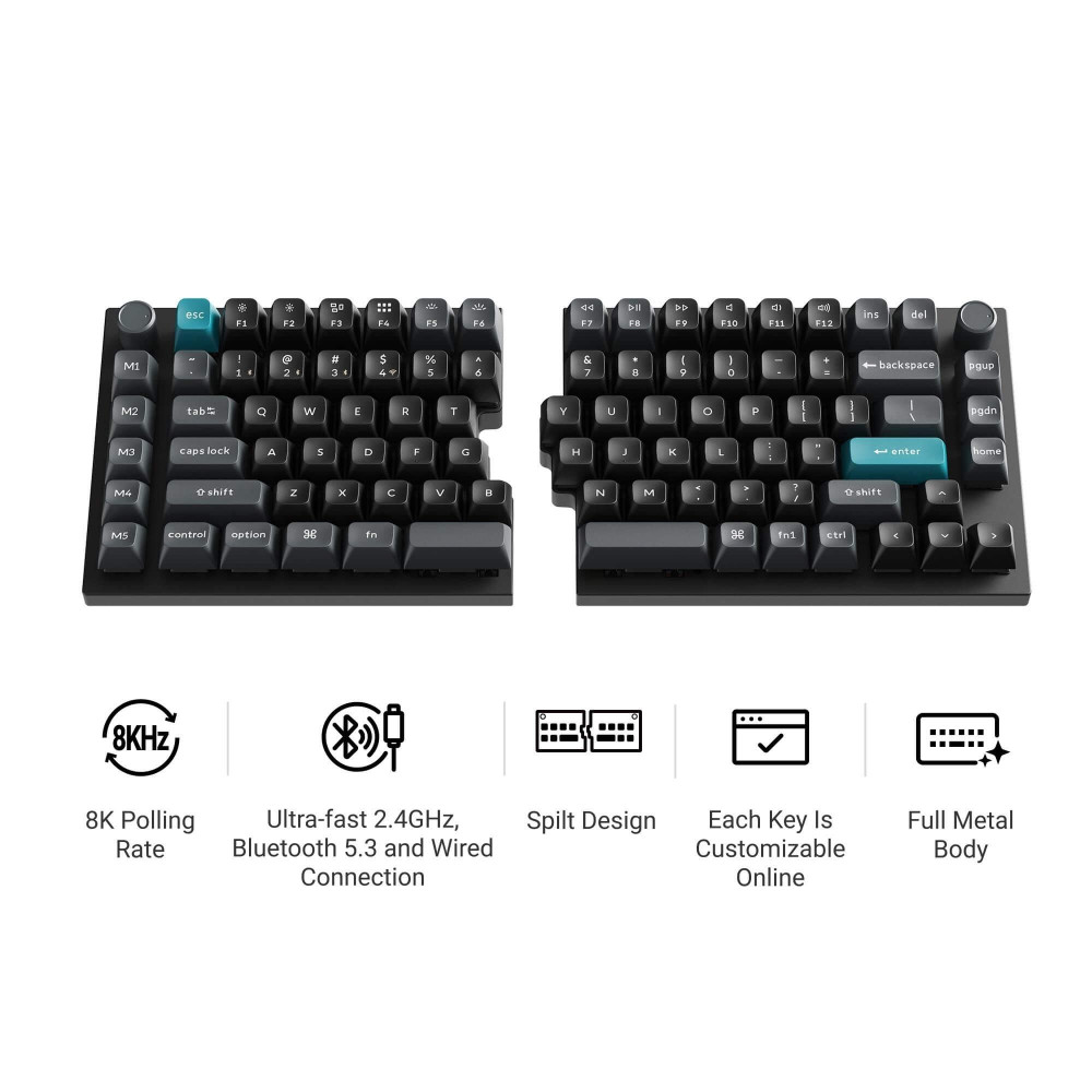 Keychron Q11 Ultra 8K Red ISO-CH Split Tastatur | studioCTRL