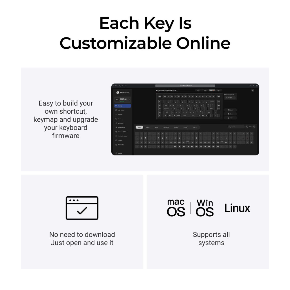 Keychron Q11 Ultra 8K Red ISO-CH Split Tastatur | studioCTRL