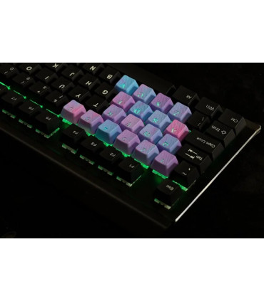 Tai-Hao Ensemble de capuchon de clé en caoutchouc 18 touches rose fluo