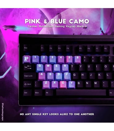 Tai-Hao 18-Key Rubber Keycap Set Neon Pink