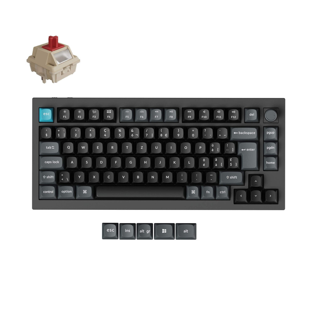 Keychron Q1 Ultra 8K Black QMK Red Switch (ISO-CH)