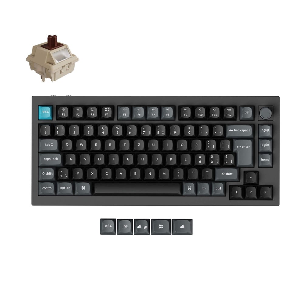 Keychron Q1 Ultra 8K Switch Noir QMK Marron (ISO-CH)