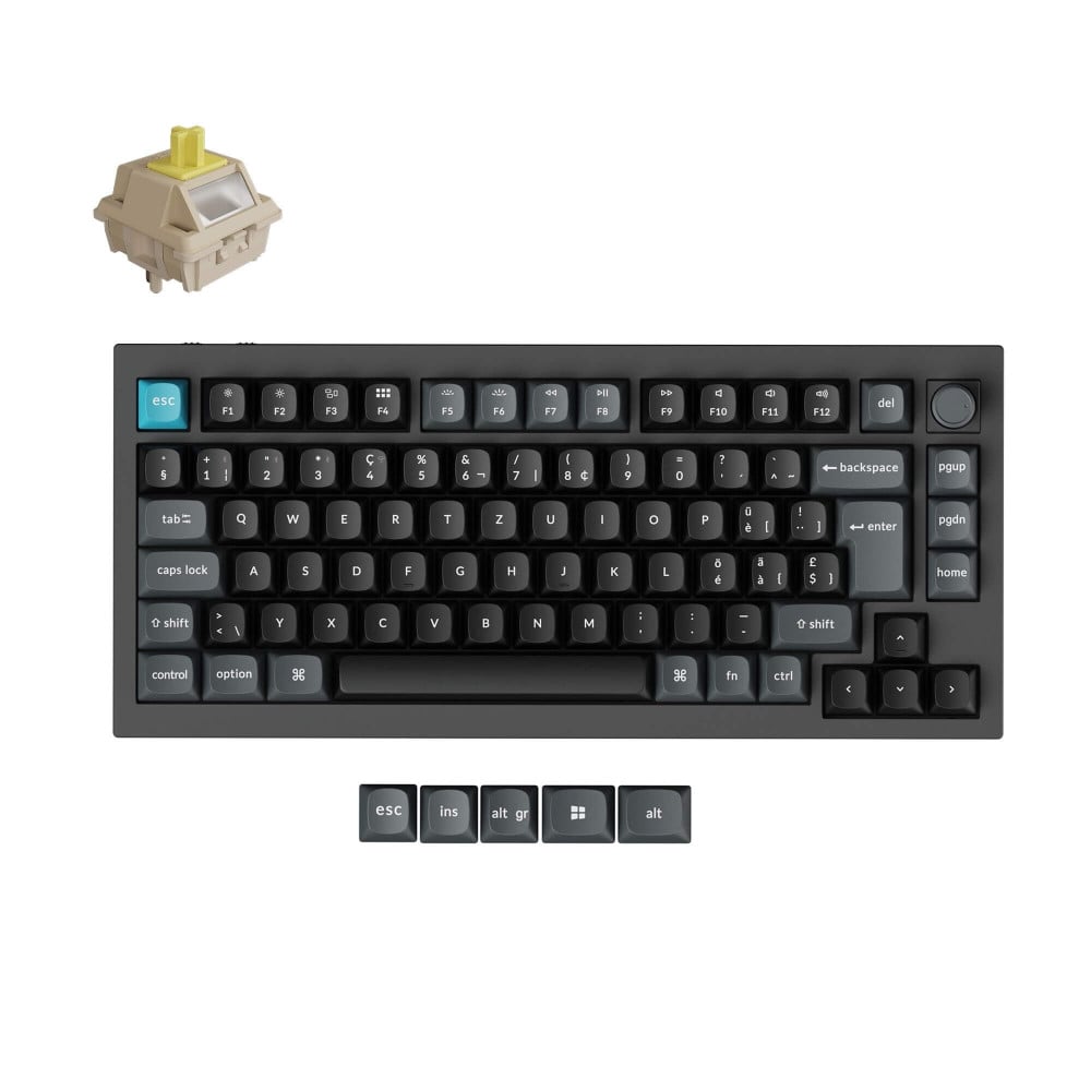 Keychron Q1 Ultra 8K Black QMK Banana Switch (ISO-CH)