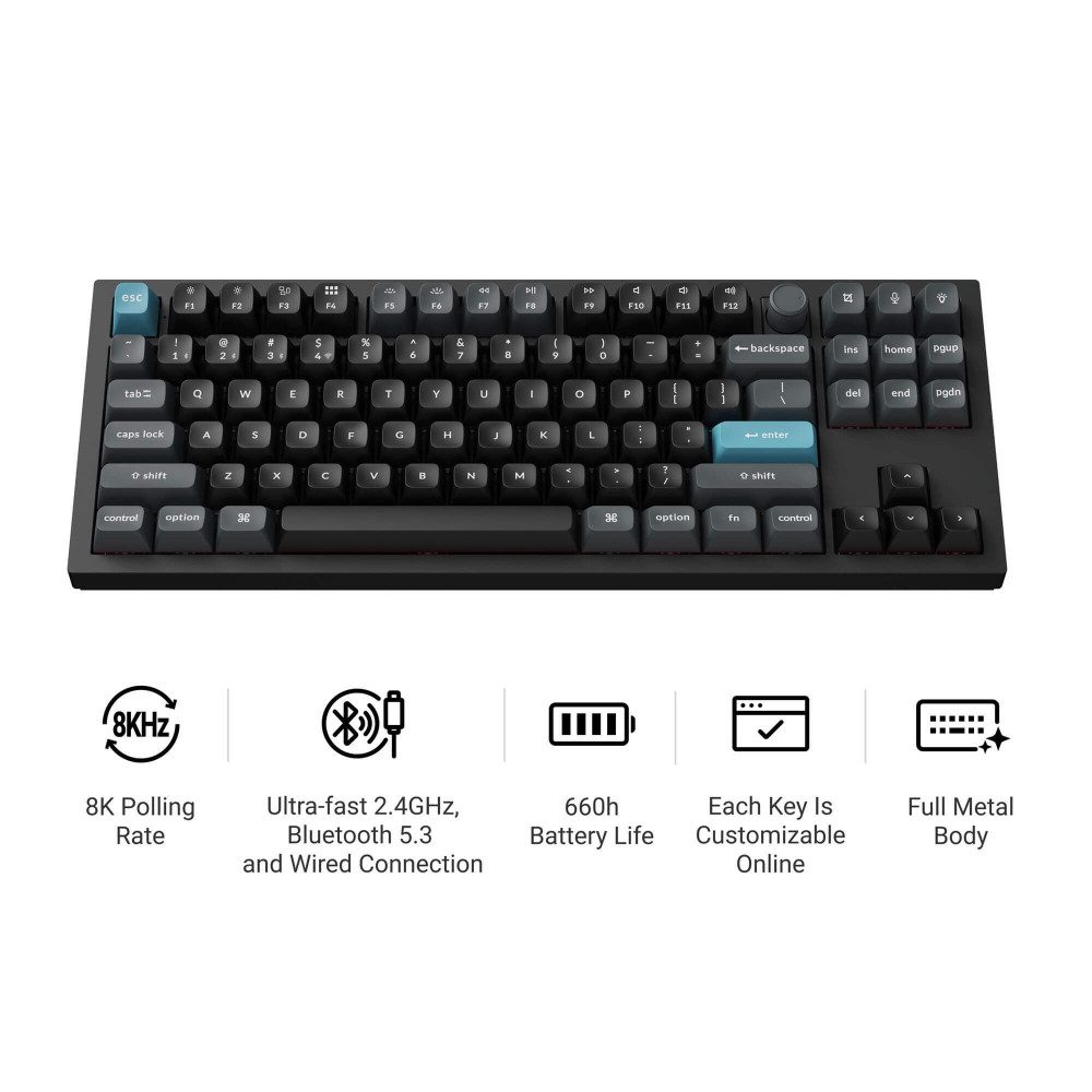 Keychron Q3 Ultra 8K Black Red Switch ISO-CH | studioCTRL