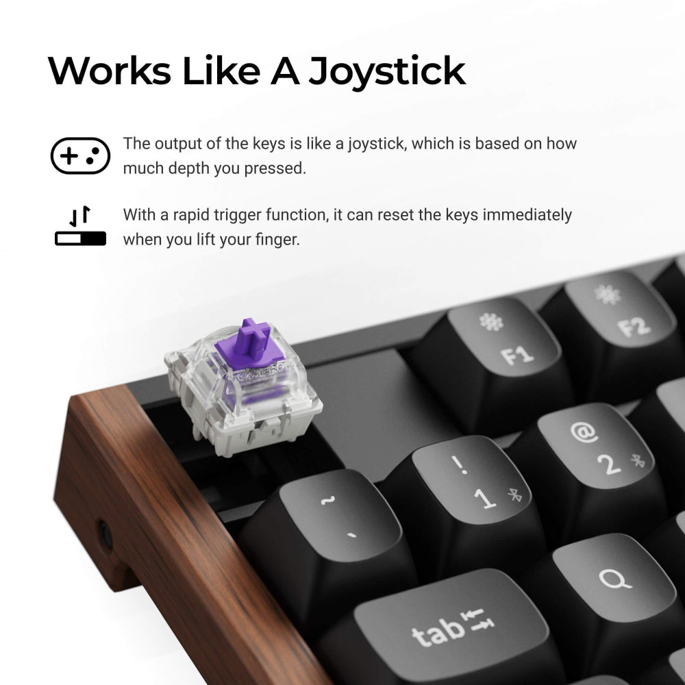 Keychron K10 HE Black Wood ISO-CH Magnetic Keyboard | studioCTRL