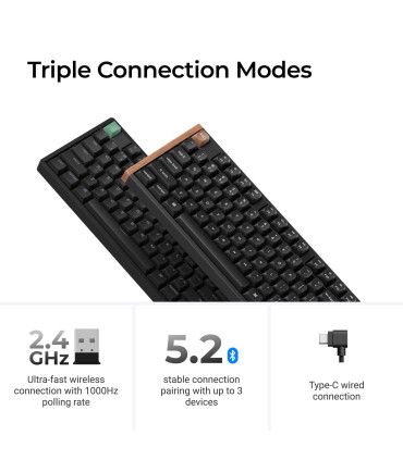Keychron K10 HE Black Wood ISO-CH Magnetic Keyboard | studioCTRL