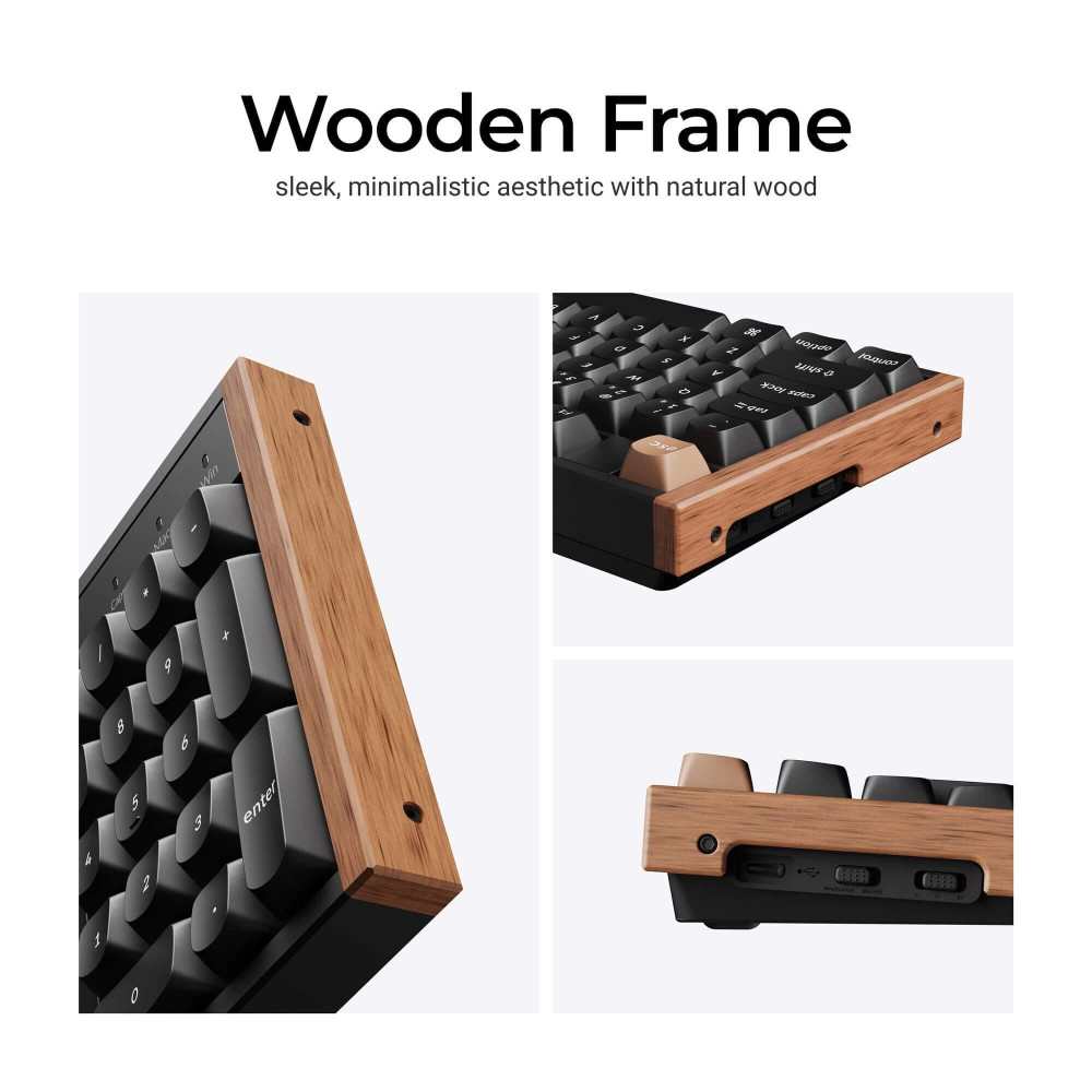 Keychron K10 HE Black Wood ISO-CH Magnetic Keyboard | studioCTRL